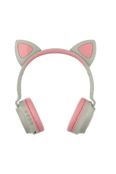 OEM Ασύρματα ακουστικά Bluetooth Cat Ears ZW028 σε γκρι χρώμα