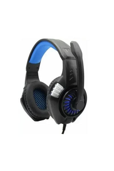 Komc S80 Ακουστικά Gaming Υπεραυτικά (3.5mm / USB) Μπλε
