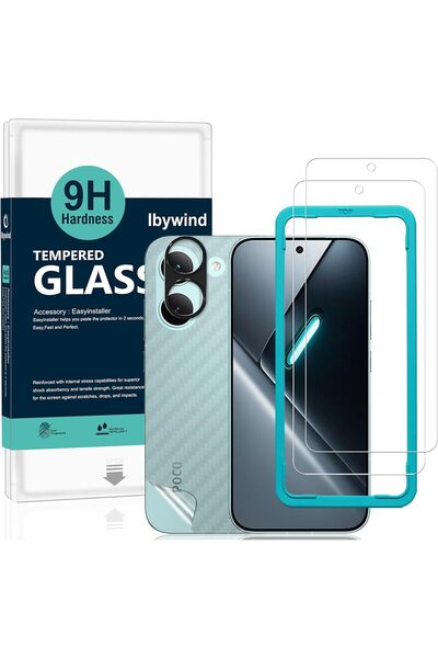 Ibywind واقي شاشة لهاتف Xiaomi Poco X8 Pro/Xiaomi Redmi Turbo 5 5G، عبوة من ق...