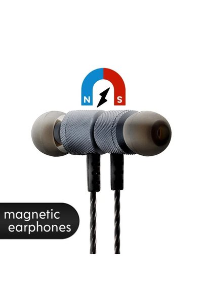 OEM Ακουστικά Magnetic bluetoοth Headset AZ-26, σε γκρι χρώμα