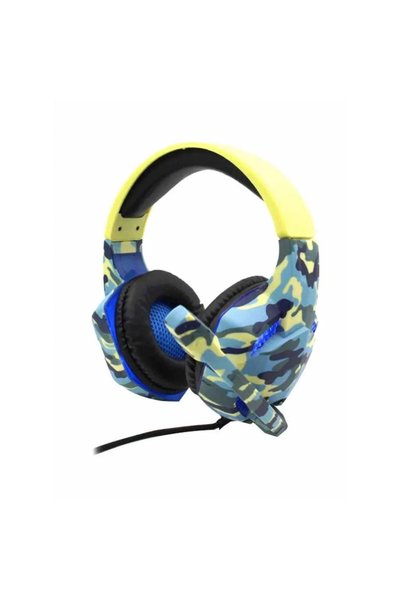 Komc Στερεοφωνικά ακουστικά Gaming G306, παραλλαγή σε μπλε/κίτρινο χρώμα