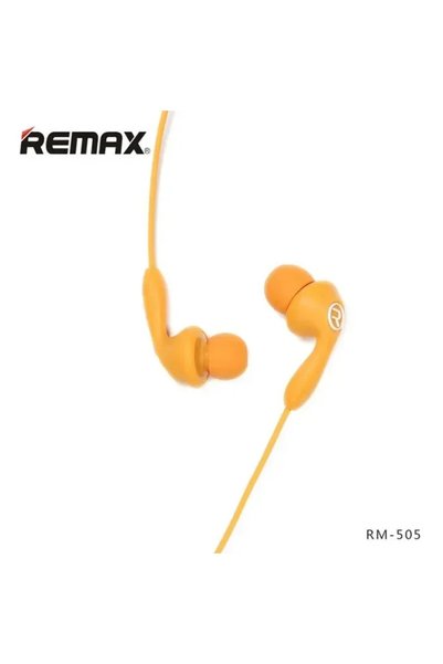Remax Ακουστικά earphone με μικρόφωνο, σε πορτοκαλί χρώμα RM-505