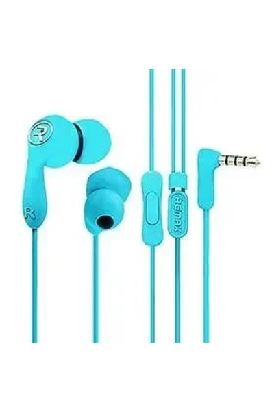 Remax Ακουστικά earphone με μικρόφωνο, σε γαλάζιο χρώμα RM-505