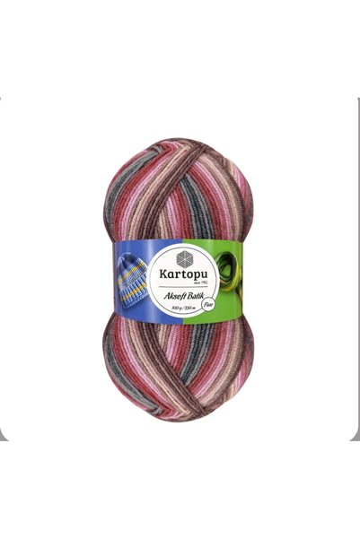 Kartopu aksoft batik Ebruli örgü İpi (5 adet) no B59231