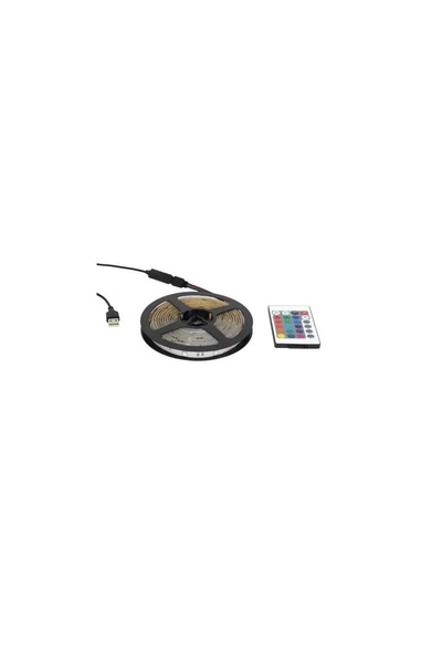 OEM Εύκαμπτη ταινία 30 LED RGB μήκους 100 εκ. με τηλεχειριστήριο, από πλαστικ...