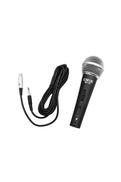 OEM Επαγγελματικό μικρόφωνο χειρός Jack 6.35mm και XLR CMIK MK-58 σε μαύρο χρώμα