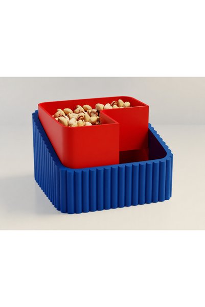 Bezos 3D Printing Peanut Bowl - Dual Chamber Shell Separator Presentation Bow...