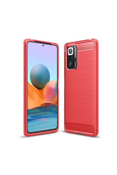 OEM Θήκη Σιλικόνης TPU Carbon Fiber Brushed για Xiaomi Redmi Note 10 Pro, Κόκ...