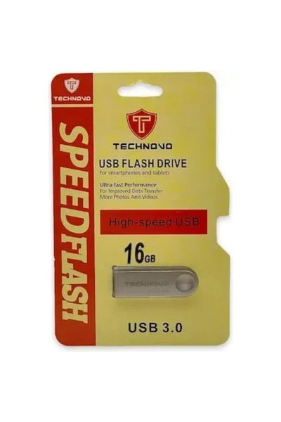 OEM Technovo 16GB USB 3.0 Stick σε ασημί χρώμα