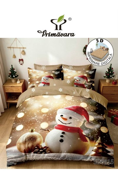 Primavara Finet 5D Christmas Themed Duvet Cover Set , 6 Pieces, Fitted Sheet ...