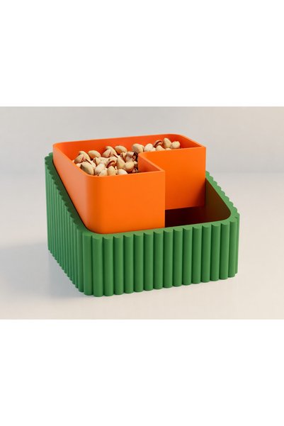 Bezos 3D Printing Peanut Bowl - Dual Chamber Shell Separator Presentation Bow...