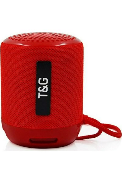 TG Ηχείο Bluetooth 5W με ραδιόφωνο και 3 ώρες λειτουργίας Red T&G TG-129