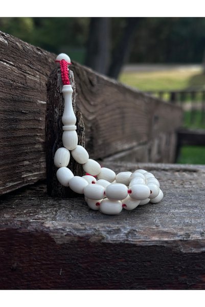 TESBİHSARAYI Old Galanith Prayer Beads - Old French Craftsmanship - Amber Prayer Beads - Amber - Prayer Beads - with Wooden Box