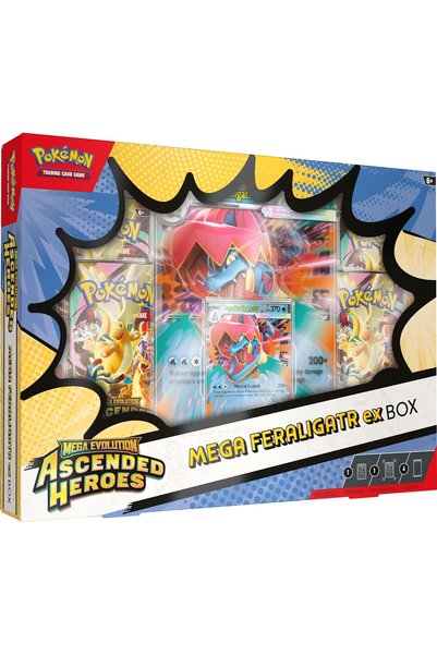 Pokémon TCG: Mega Evolution—Ascended Heroes Mega Feraligatr ex Box (1 Foil Pr...