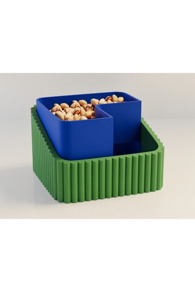 Bezos 3D Printing Peanut Bowl - Dual Chamber Shell Separator Presentation Bow...