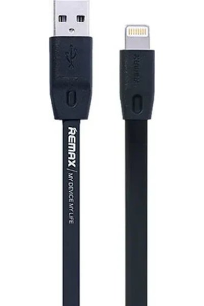 Remax Επίπεδο καλώδιο USB σε Lightning μαύρο 1μ (Πλήρης Ταχύτητα)