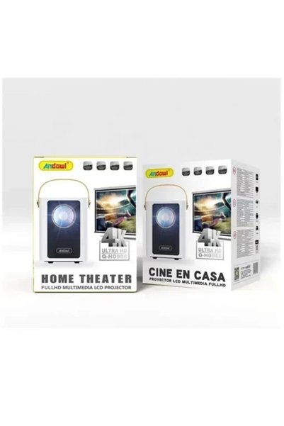 Andowl Mini Projector LED με ανάλυση 4K Projector Full HD Q-HD998 σε λευκό χρώμα