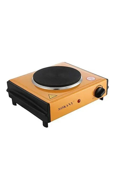 OEM Ηλεκτρική εστία εμαγιέ μονού καυστήρα 1000W Sokany SK-100A σε κίτρινο χρώμα
