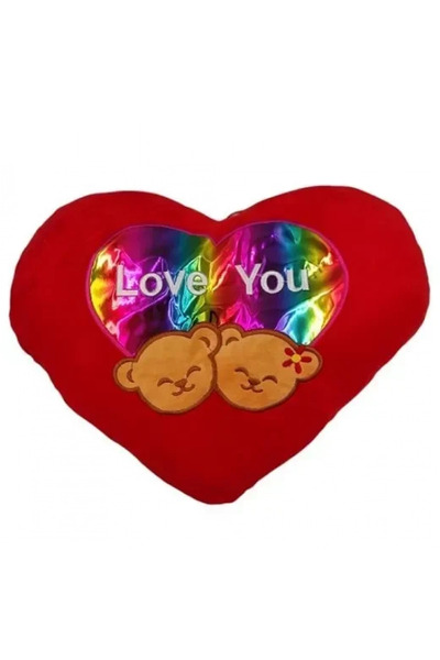 OEM Λούτρινο Μαξιλάρι Καρδούλα “love you”