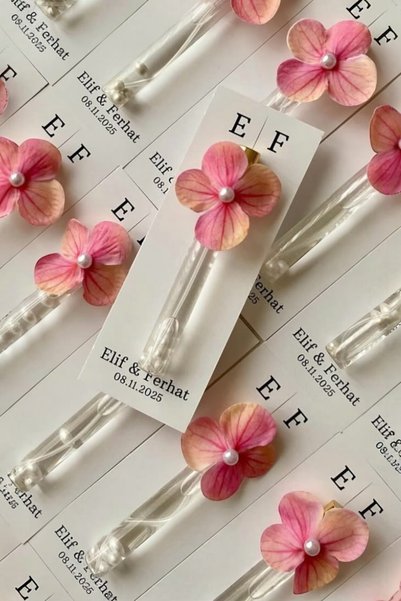 DiceSTORE Fiyonk Detaylı Fısfıslı Sprey Kalem Şişe İncili Kolonya 10ml -Nişan...