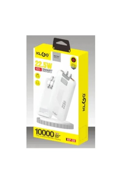 OEM KLGO KP-28 Power Bank γρήγορης φόρτισης 22.5W 10000mAh σε λευκό χρώμα