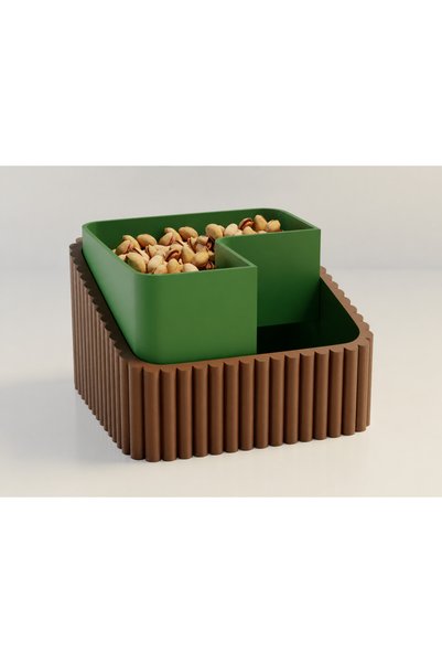 Bezos 3D Printing Peanut Bowl - Dual Chamber Shell Separator Presentation Bow...