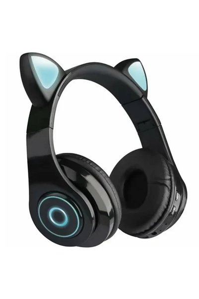 OEM CTX-B39 Cat Ear Led Wireless Over Ear παιδικά ακουστικά σε μαύρο χρώμα