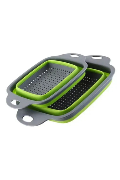 OEM Πτυσσόμενο σουρωτήρι νεροχύτη σετ 24×18.4x29x22 εκ. 94973 σε πράσινο χρώμα