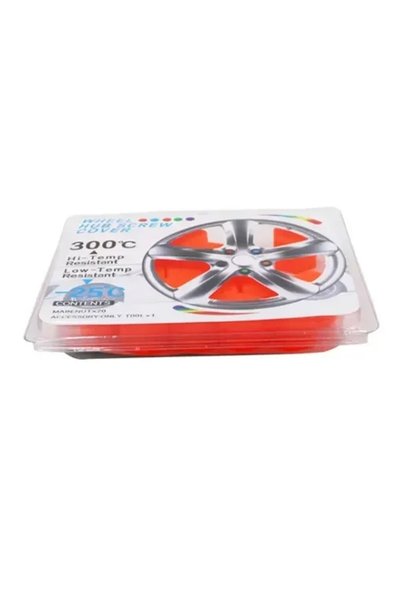 OEM Διακοσμητικά καπάκια μπουλονιών ζαντών 23mm 20 τεμάχια σε πορτοκαλί χρώμα