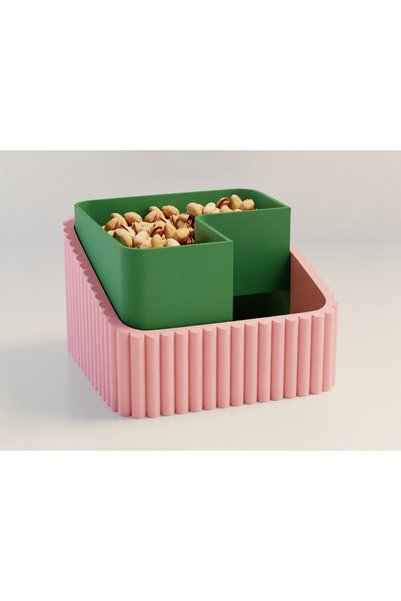 Bezos 3D Printing Peanut Bowl - Dual Chamber Shell Separator Presentation Bow...