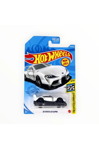 HOT WHEELS سيارة تويوتا جي آر سوبرا 2021 بيضاء اللون طراز إل بي دبليو كيه ليب...