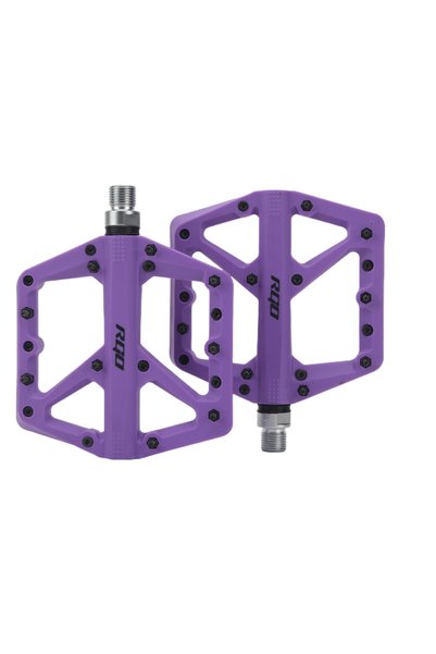 Choice Purple RGO Bicycle Pedals Mtb Nylon Platform Footrest Flat Mountain Bi...