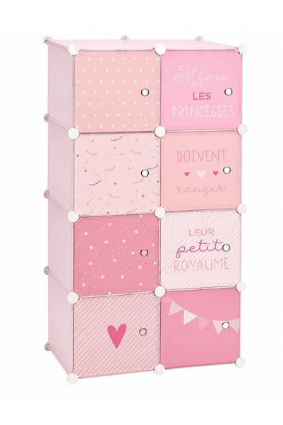 Atmosphera Créateur D'intérieur Cutie textila de depozitare - 8 compartimente, roz , pentru Fetite