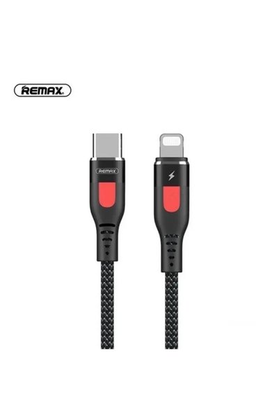 Remax RC-188I Πλεκτό καλώδιο USB 2.0 USB-C αρσενικό - Lightning μαύρο 1μ