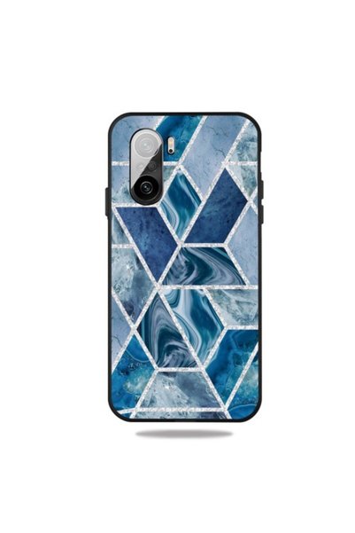 OEM Θήκη TPU Σιλικόνης για Xiaomi Poco F3, Redmi K40 και K40 Pro, Μπλε Γεωμετ...