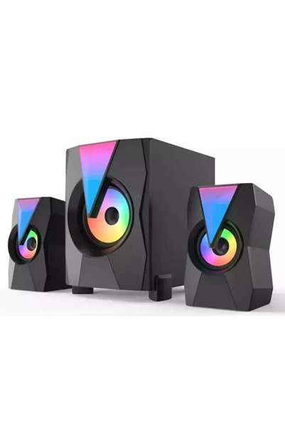 OEM Lion BT K9 ασύρματα ηχεία υπολογιστή 2.1 με Bluetooth και ισχύ 11W σε μαύ...