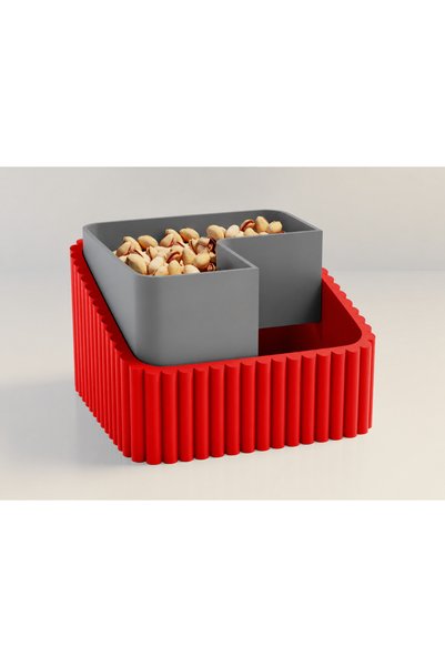 Bezos 3D Printing Peanut Bowl - Dual Chamber Shell Separator Presentation Bow...
