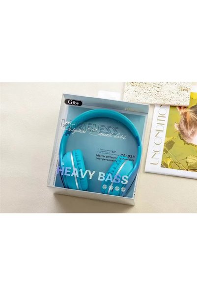 OEM Ασύρματα Bluetooth Over Ear ακουστικά μπλε CA-038