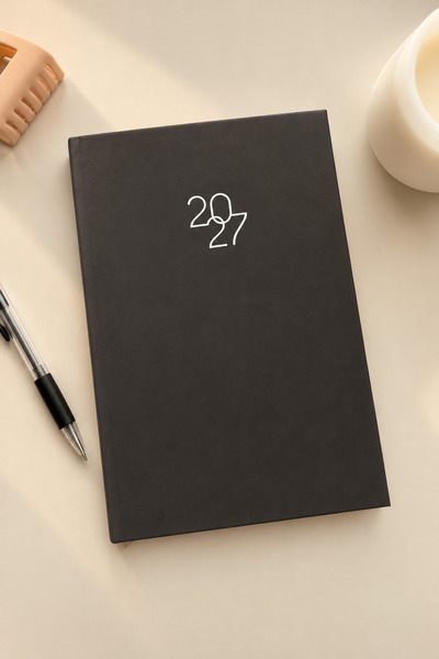 Lizy 2027 Daily Planner – 17X24 cm |   192 Yp. Ivory Paper |   Matte Textured Hard Cover