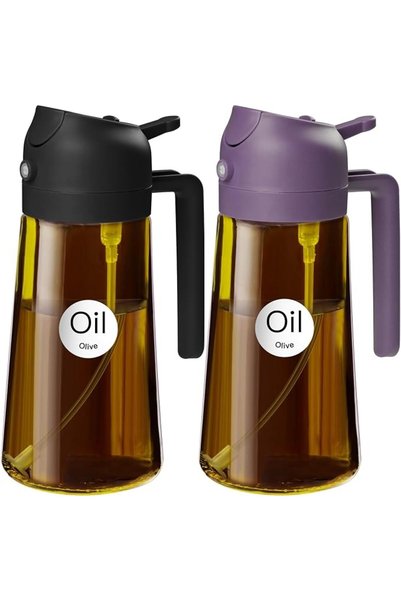 GENERAL YARRAMATE 470ml Light-Blocking Dark Oil Sprayer for Cooking, 2 in 1 O...