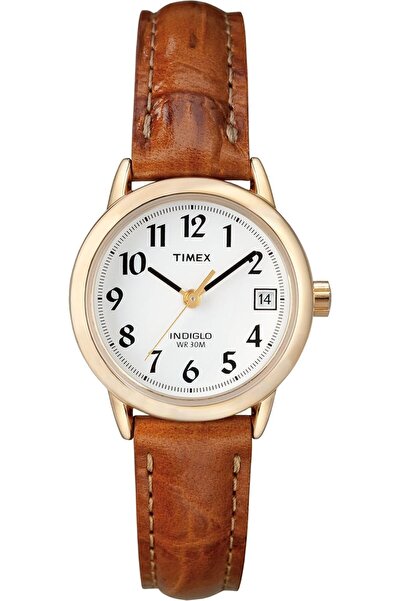 Timex Women's Easy Reader Date Leather Strap 25mm Watch