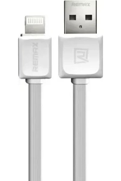 Remax Επίπεδο καλώδιο USB σε Lightning λευκό 1μ (Γρήγορη φόρτιση)