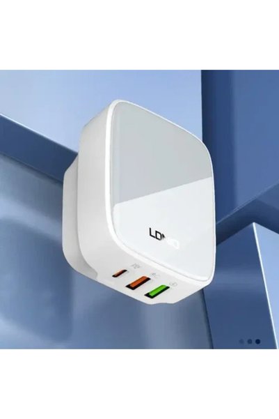 OEM Αντάπτορας φόρτισης 32W με 3 θύρες USB QC4.0 με καλώδιο Type-C to Lightni...