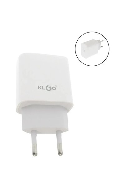 OEM Φορτιστής χωρίς καλώδιο με θύρα USB-C 20W λευκός (PD-100) KLGO