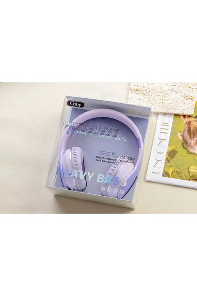 OEM Ασύρματα Bluetooth Over Ear ακουστικά μωβ CA-038