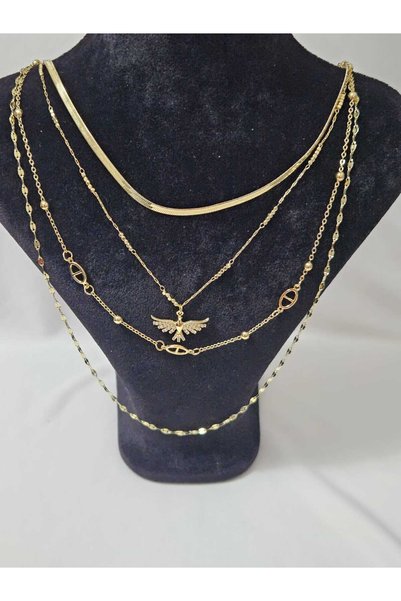 Symrna Steel 4-Piece Design Necklace