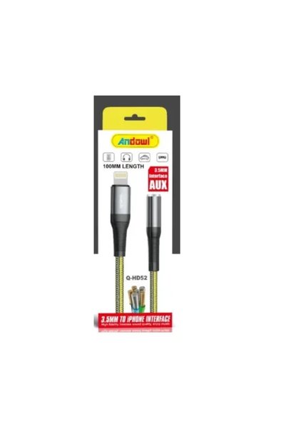 Apple Αντάπτορας 3.5mm σε Lightning για iPhone Andowl Q-HD52 σε κίτρινο χρώμα