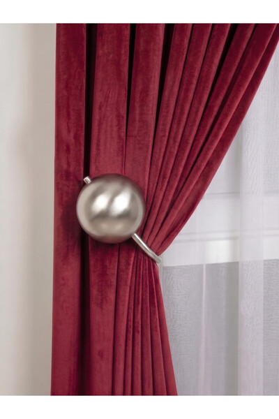 OnyxHome MODERN HAYALET PERDE AKSESUARI METAL GÜMÜŞ GRİ