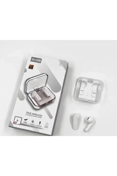 OEM AIR28 In-ear Bluetooth Handsfree ακουστικά με θήκη φόρτισης σε λευκά χρώμα