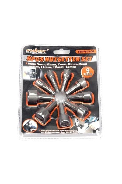 OEM Σετ μύτες καρυδάκια δράπανου 1/4 9 τεμάχια SDY-94168